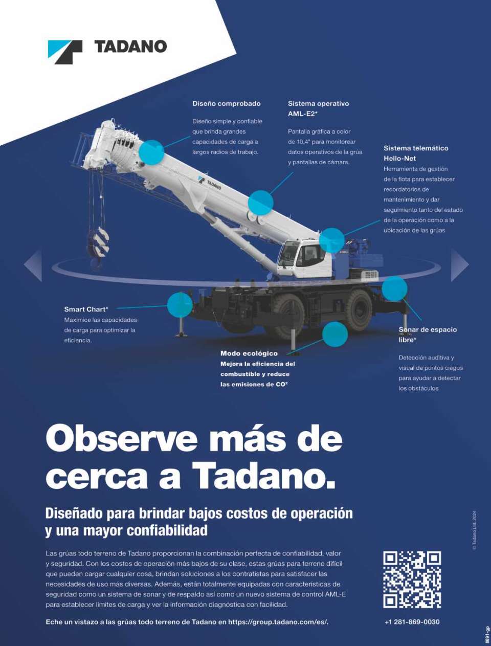 Las gruas todo terreno de TADANO proporcionan la combinacion perfecta de confiabilidad, valor y seguridad.